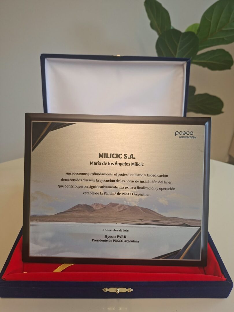 Milicic fue reconocida por POSCO Argentina durante la inauguración de la Planta II de Sal de Oro
